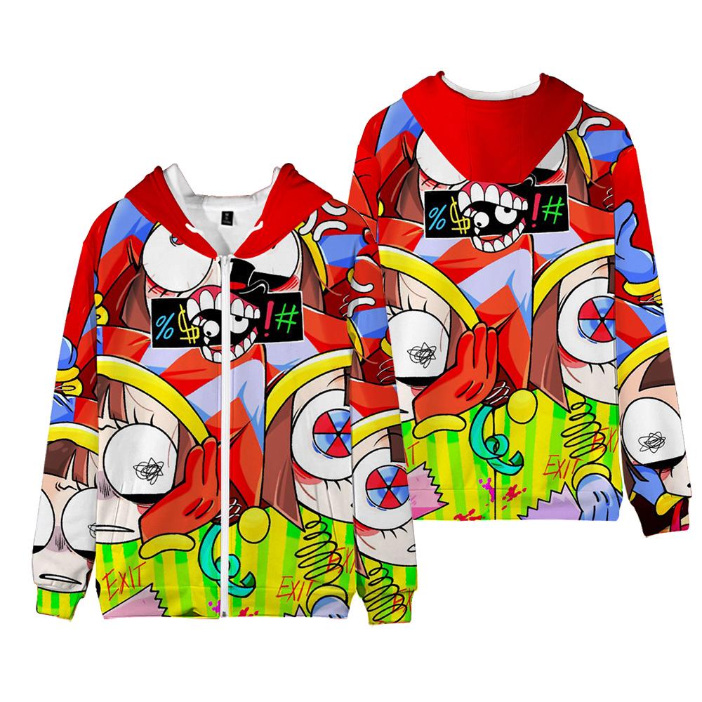 

Модная женская и мужская толстовка с капюшоном The Amazing Digital Circus Anime Print Удобная толстовка с капюшоном высокого качества Осенняя мужская куртка с капюшоном Толстовка на молнии