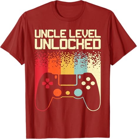 Uncle Art for Uncle Unisex From Nephew Niece First Time Uncle TShirt Pregnancy AnnounceUnisext Y2k Video Gamer Saying Tee Novelty Top S