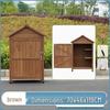Outdoor Wooden Storage Shed: Anti-corrosion, Waterproof, Sun-Protected Cabinet for Garden, Courtyard, and Balcony.