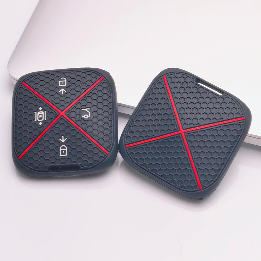 Smart Remote Key Shell Protector for Zeekr Zeekr 001 Zeekr 009 Zeekr X Zeekr 007 Honeycomb Texture Racing Stripe Remote Key Case Protector