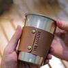 Camping Cup Hot Resistant Stainless Steel Cup Sleeve Protective Cover Leather Cup Cover Cup Sleeve