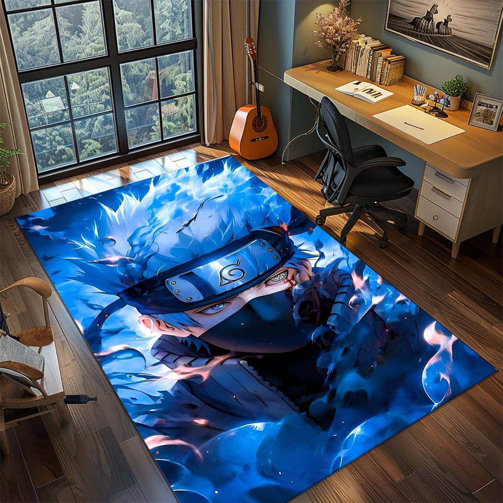 Naruto Anime Rug Carpet Large Area Rug Non Slip Washable Floor Mat Gamer Room Bedroom Home Decor -QJY