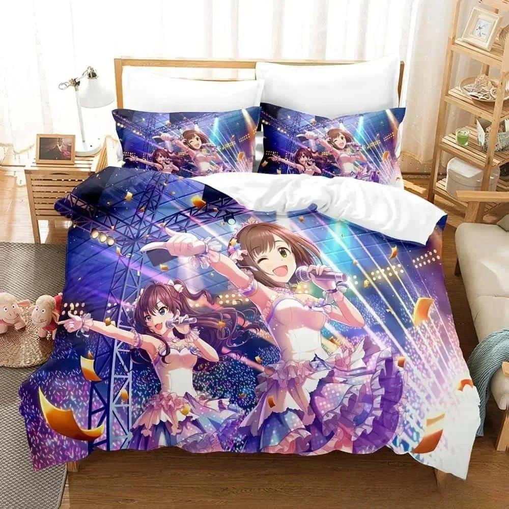 Comforter The Idolm@Ster Cinderella Girls Starlight Stage Bedding Set Printed With Soft Queen King Bedclothes Home