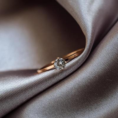 Wenjian Koreanischer Vier-Krallen Mikro-Pavé Einzelner Diamant Roségold Titanstahlring für Damen