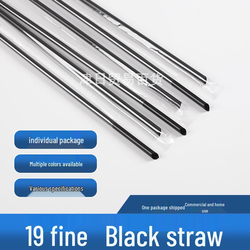Individually Wrapped Transparent Sharp Tip Boba Straws - Pack of 1