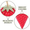 4Pcs Faux Fabric Strawberry Decor Artificial Strawberry Ornaments Lightweight Fake Strawberries for Home Table Centerpiece