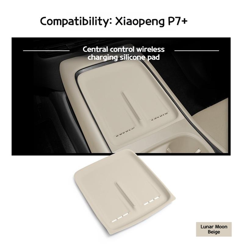 Suitable for 24 Xiaopeng P7 + wireless charging silicone pads car interiors non-slip and dust-proof pads car charging pads