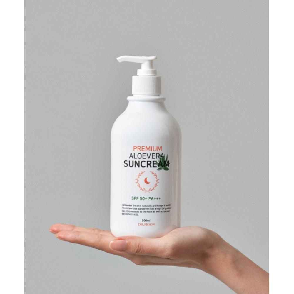Drmoon Premium High Capacity Aloe Vera Sun Cream Spf50+ Pa+++ 500ml Set Of 2