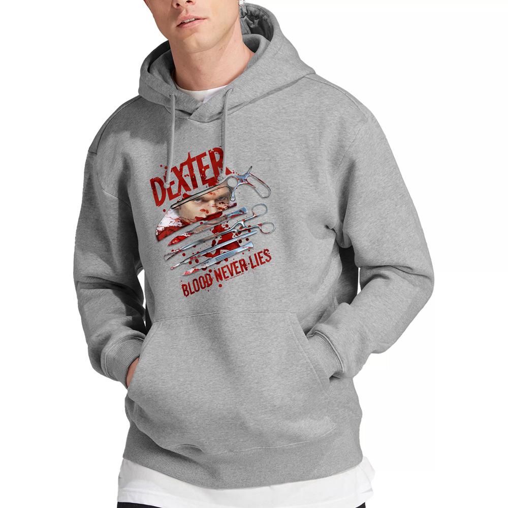 Dexter Mens Blood Never Lies Hoodie