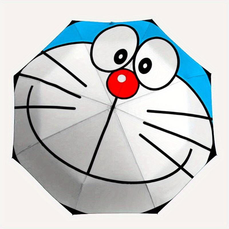 1pc Doraemon Bot Automatic Open Umbrella - 8-Rib Compact Foldable Design, Durable Fabric for Casual & Fashion Use, 059