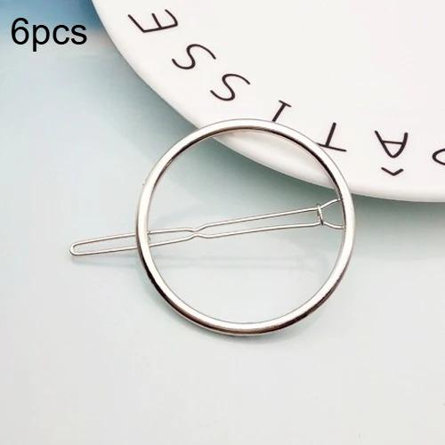 

6pcs Elegant Hair Clips Round Hairpins Everyday Hairstyles Durable Hair Accessories for Parties Weddings Office Everyday Use 6pcs серебряный