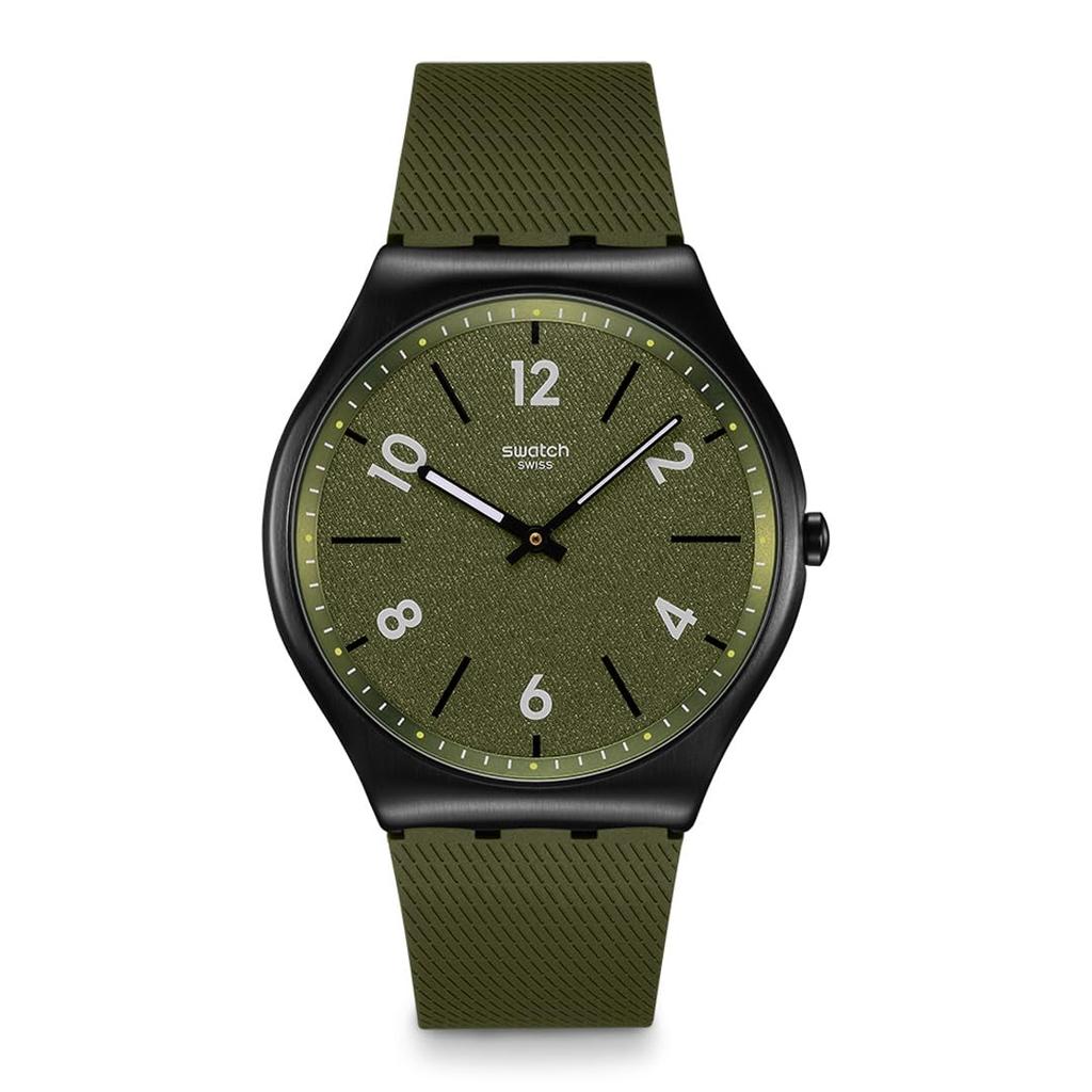 Swatch SKIN IRONY 42 HINT OF PINE Green Watch, SS07B115, Unisex,