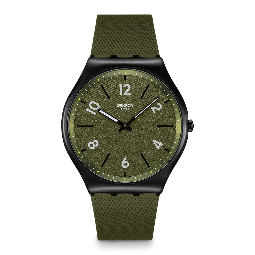 

Swatch SKIN IRONY 42 HINT OF PINE Green Watch, SS07B115, Unisex, зелений