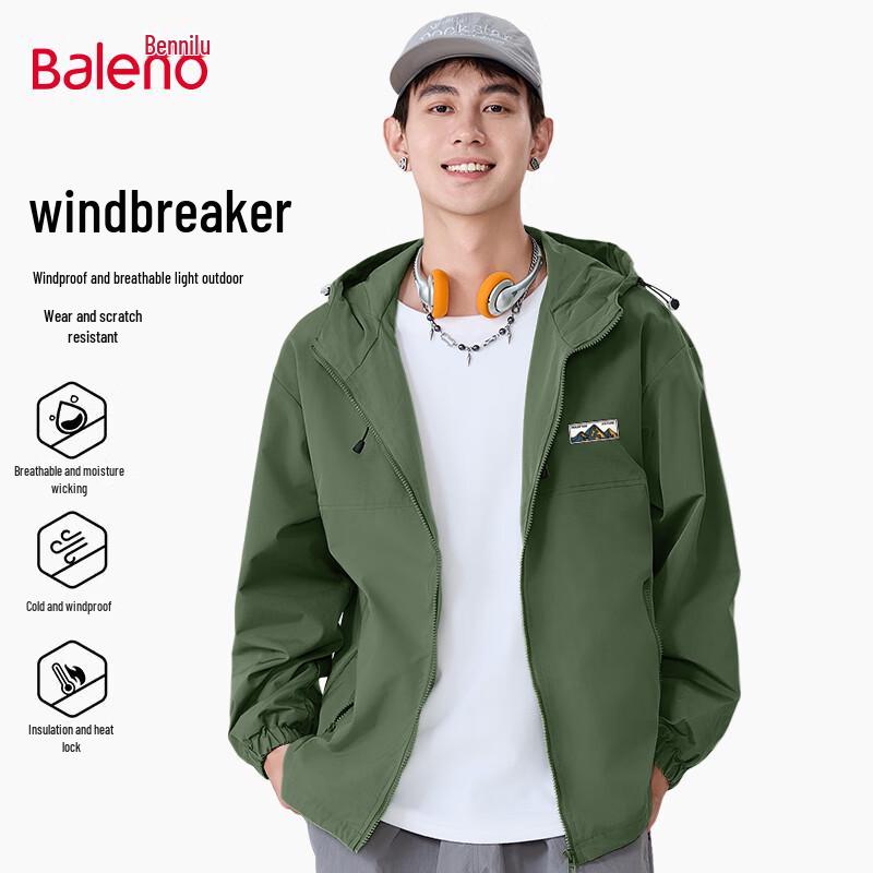 

Baleno Men s Spring/Autumn Outdoor Hooded Windproof Jacket L