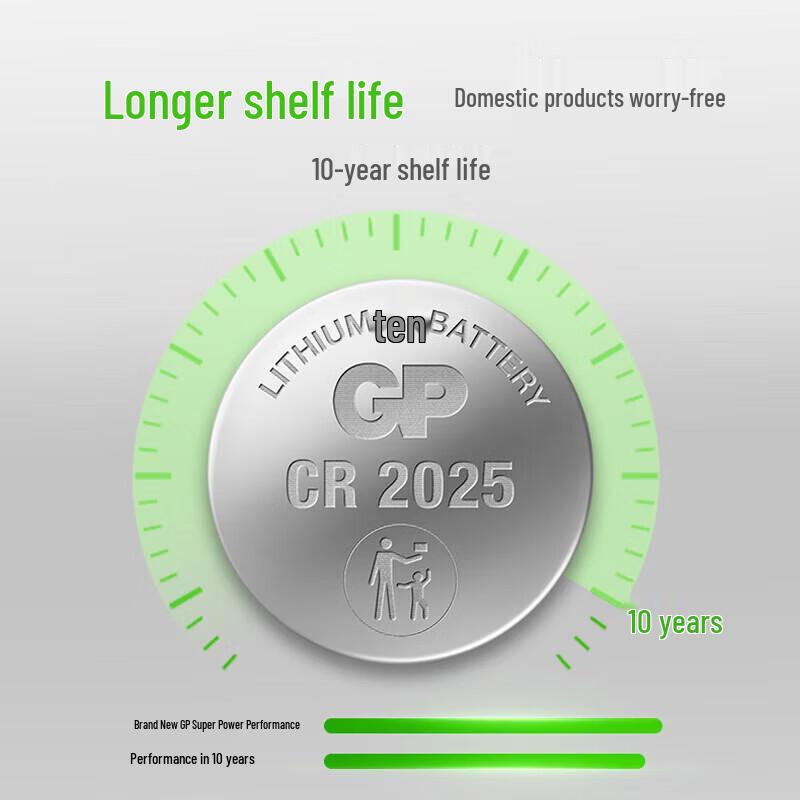 Super Power CR2025 Button Cell Battery CN plug (adapter included)
