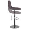 Bar Stool Set of 2 Taupe Fabric