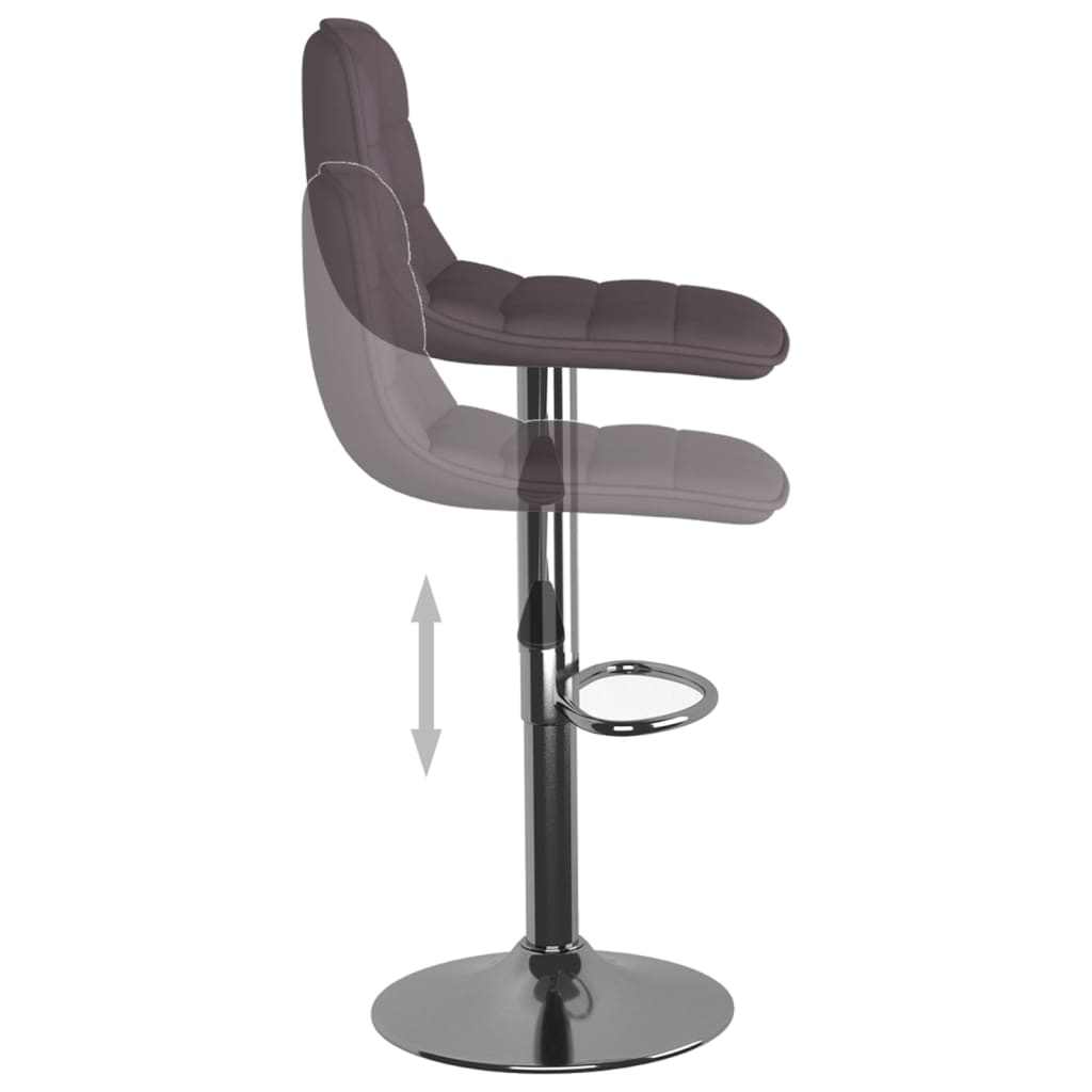 Bar Stool Set of 2 Taupe Fabric