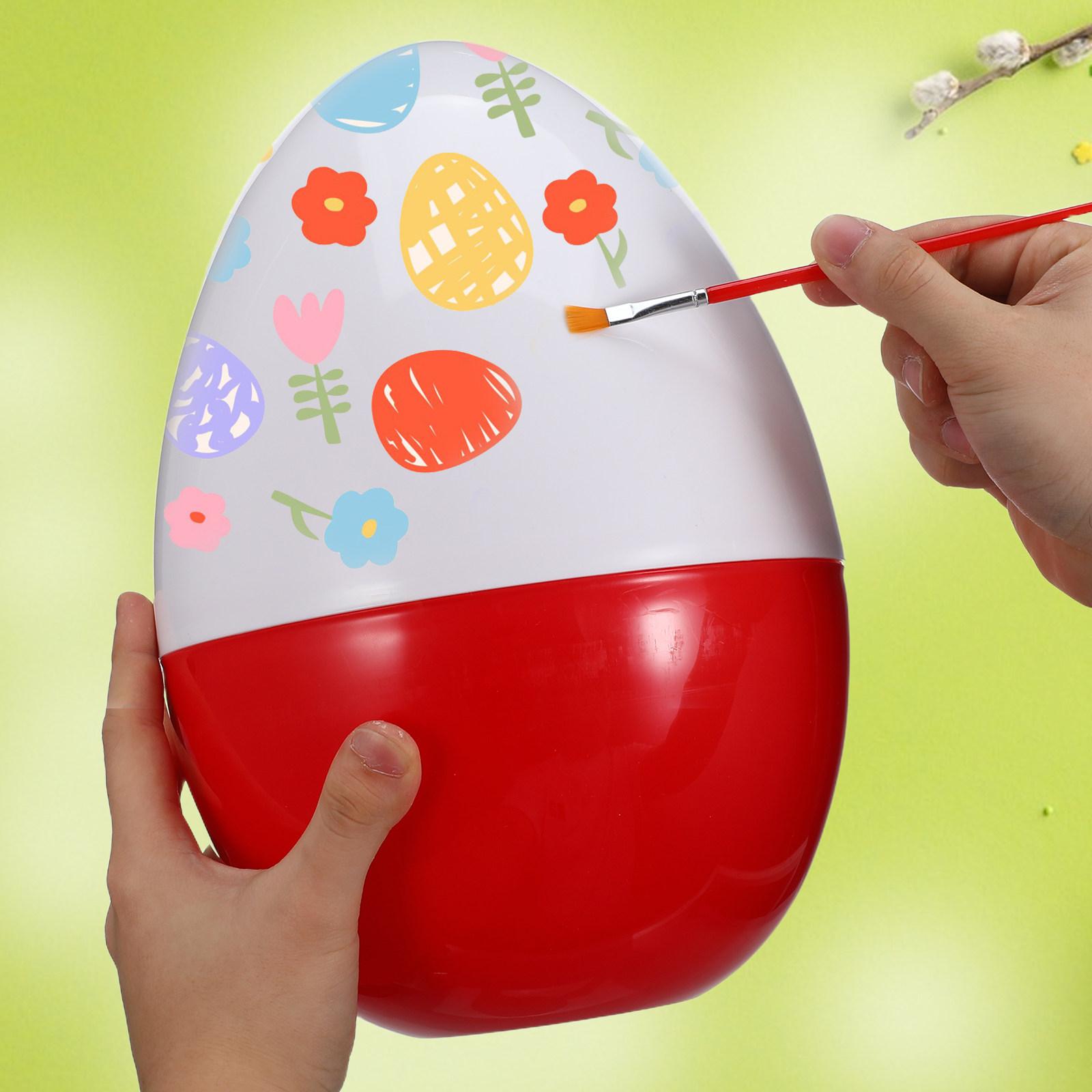 

Giant Openable Easter Egg Eater Party Favor Fillable Plastic Raffle Egg Ornament Easter Party Scene Layout Decoration 12.18X8.06X8.06in красный