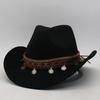 Silver Accessories Felt Hat Famous Curly Edge Jazz Hat Direct Supply Tibetan Tibetan Top Hat Western Cowboy Hat