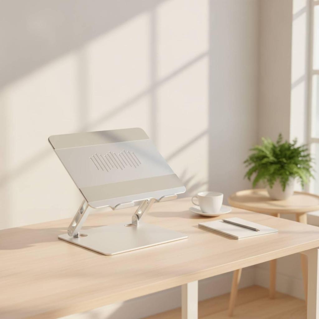 Laptop Rack with Doubletwin-Bracket Support Metal Desktop Stand