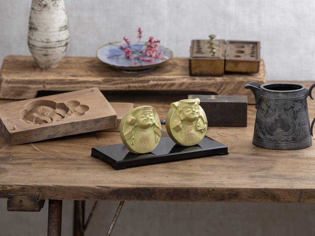 Two Gods of Ebisu and Originally created by Nitten sculptor Sotaro Buddhist one of the Seven Gods of Takaoka Fortune Daikokuten. Saegusa. statue,