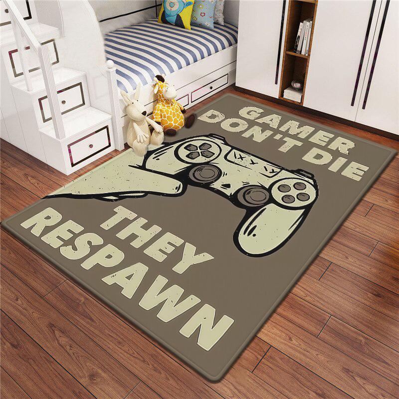 Gaming Esports Geometric Controller Pattern Carpet Mat for Boys Bedroom Gaming  large rug for Living Room Home Decoration Rug