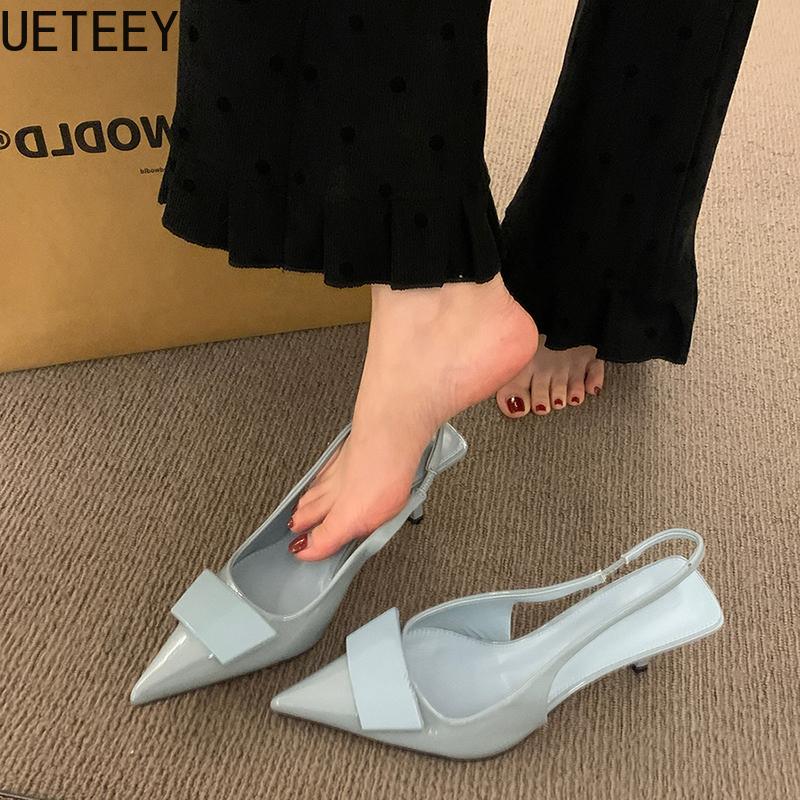 Fashion 2025 Summer High Heel Women Sandals Fashion Pointed Toe Singbacks Shoes Design Style Banquet Party Sandalias Shoes
