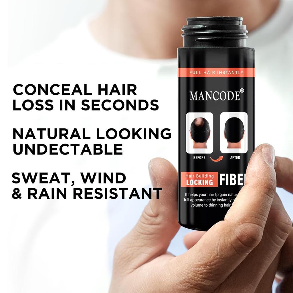 Haaraufbaufasern (SCHWARZ) 20 g | Haarverdichtende Fasern für Männer und Frauen | Unauffälliges Verdichten des Haares