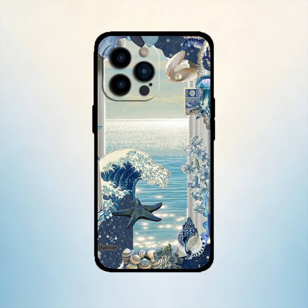 AAA Ocean Sea Turtle  Phone Case For iPhone 17,16,15,14,13,12,11 Plus,Pro Max,XS,Soft Silicone Black Cover