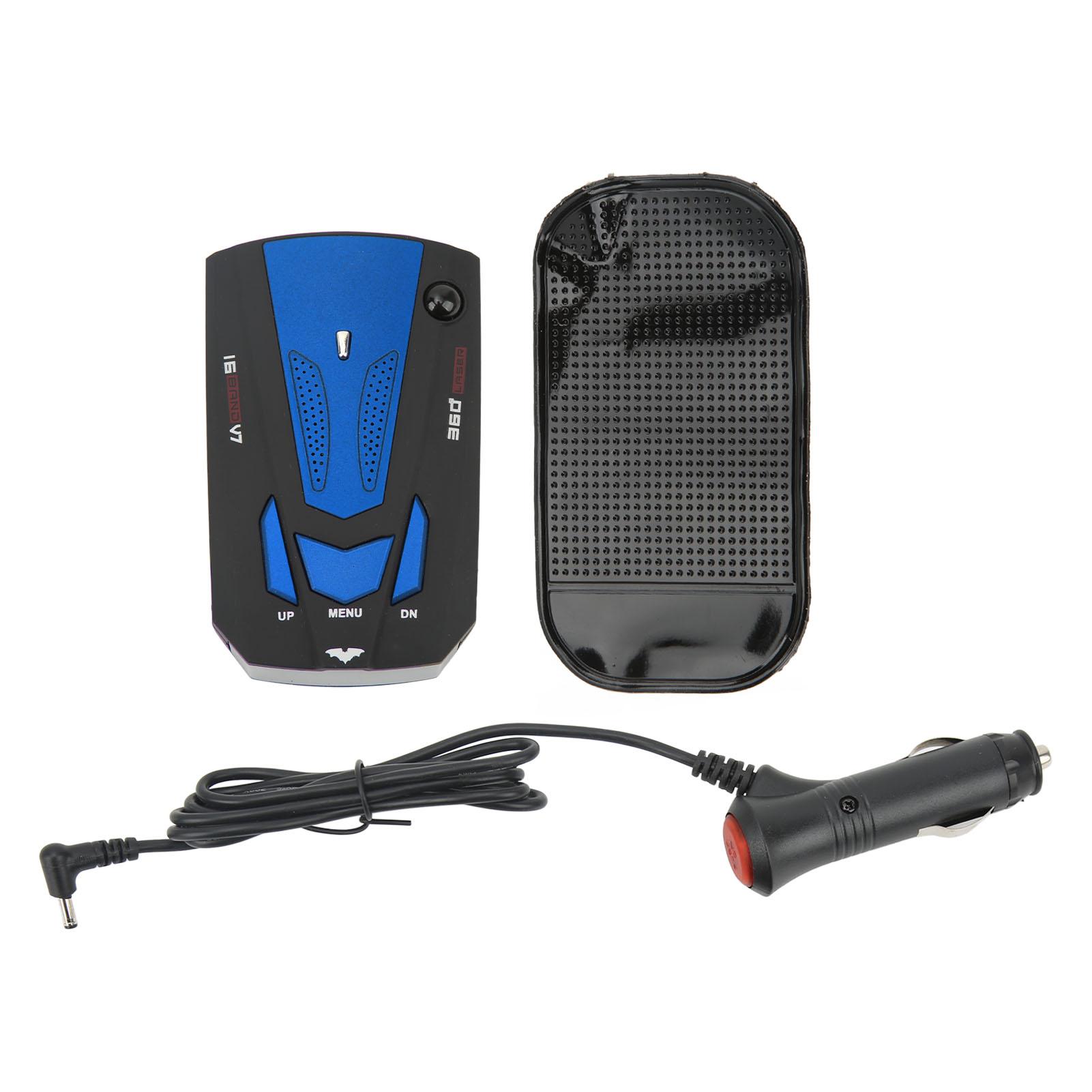 Neoglint Unisex Red Car Radar Detector 360 Degree Protection Electronic Dog Detector Speedometer Speed Tester Blue