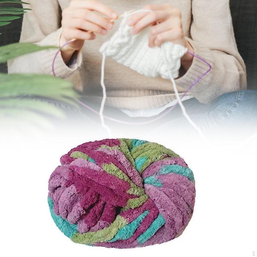 Chunky Crochet Yarn Blanket Polyester Portable Creative Knitting DIY Supplies for