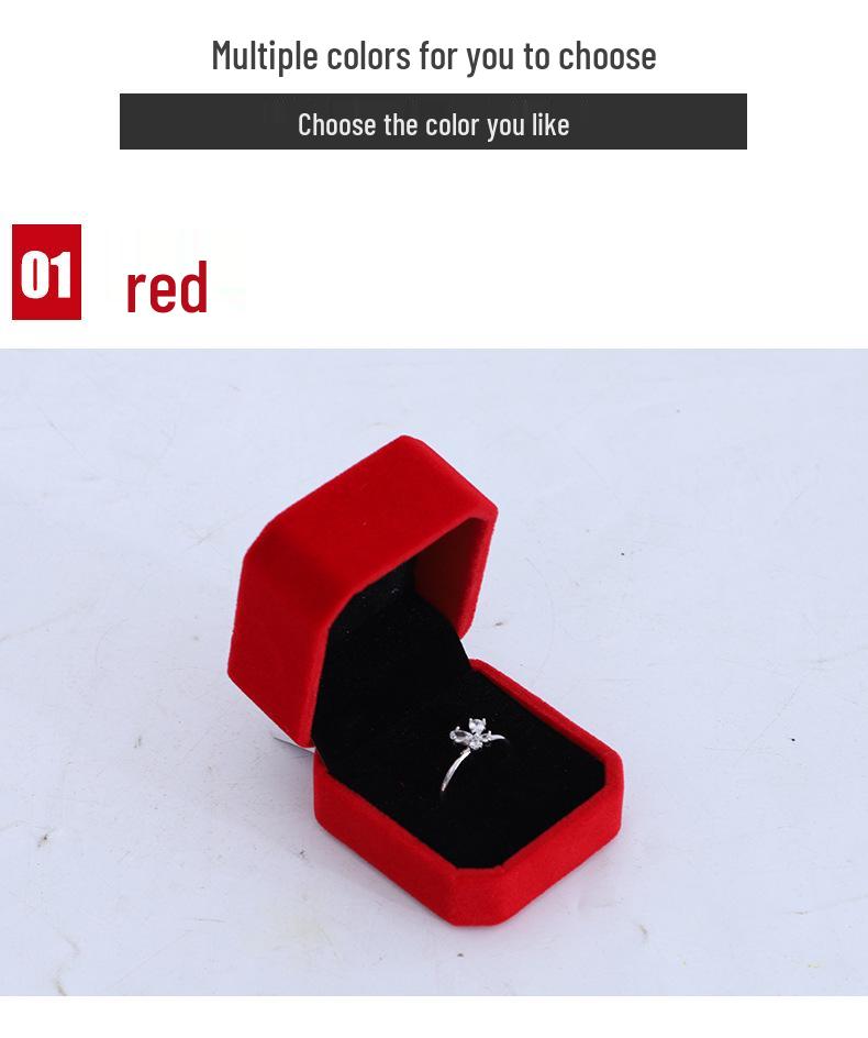 Velvet Octagonal Ring & Earring Box with Customizable Logo