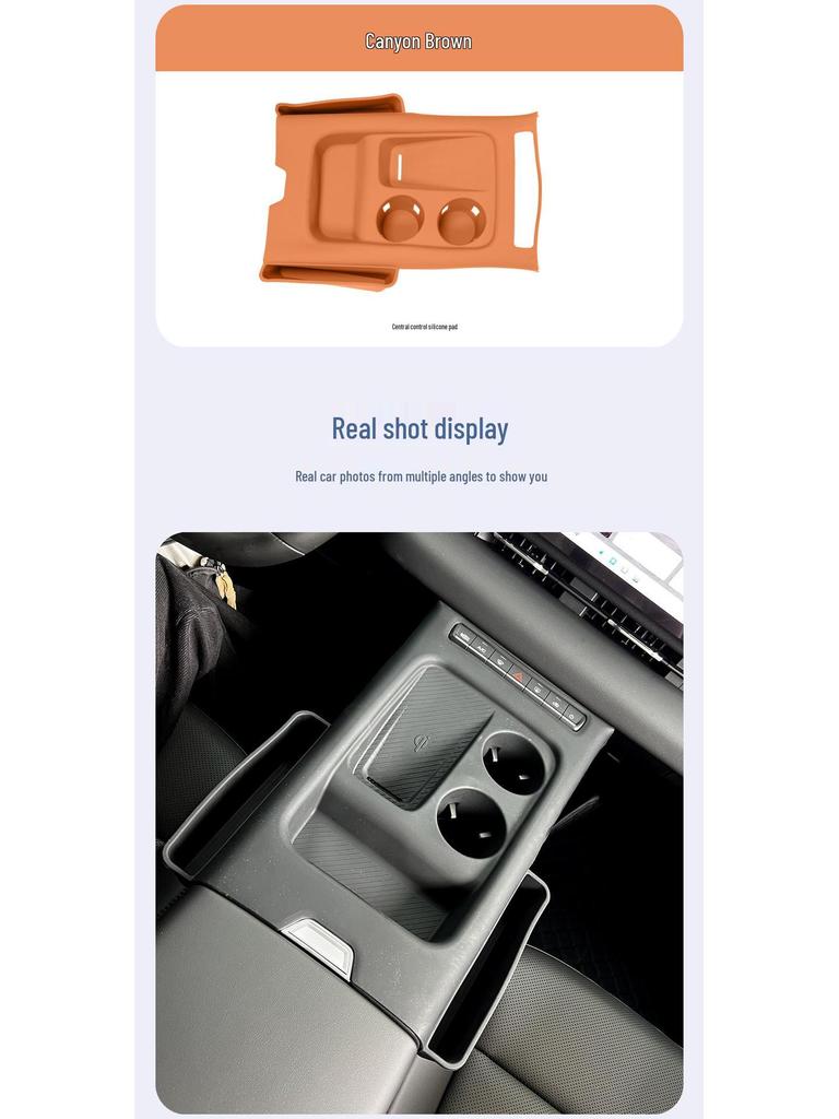 Haval H6L Gear Shift Wireless Charging Anti-slip Silicone Mat & Cup Holder Insert