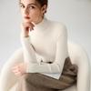 Women's High-Neck 100% Pure Cashmere Slim-Fit Sweater - Seamless, Flattering Knit in Solid Colors