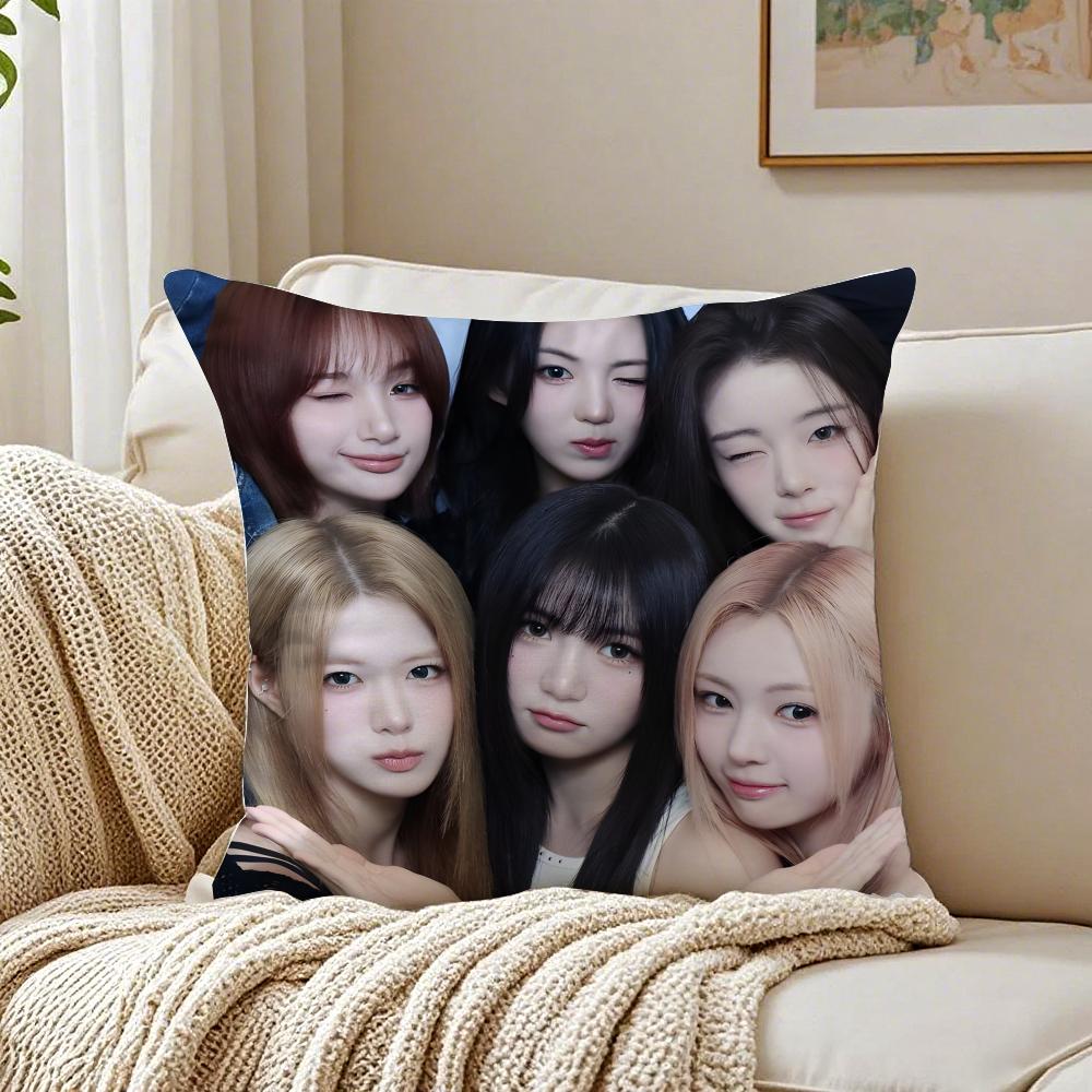 GirlGroup Kpop KKIIIKIII Cushion Cover Pillowcase Antidustmite living Room Sofa Decor Cushion Room
