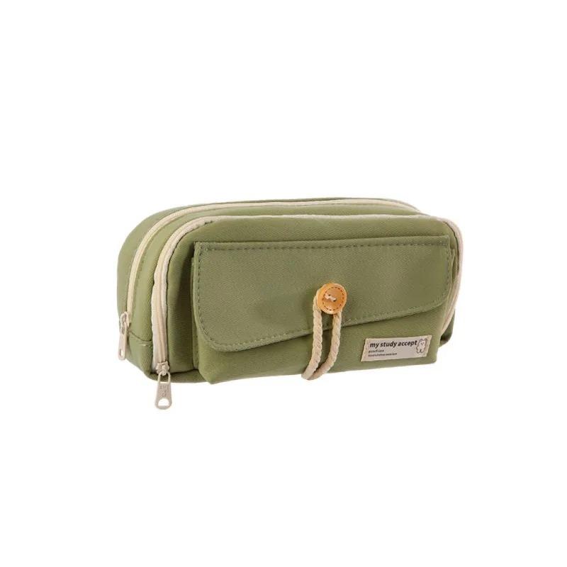 1 STÜCK Niedliches und praktisches Federmäppchen Große Kapazität Schreibwarentasche Studentenbedarf Reise-Make-up-Tasche