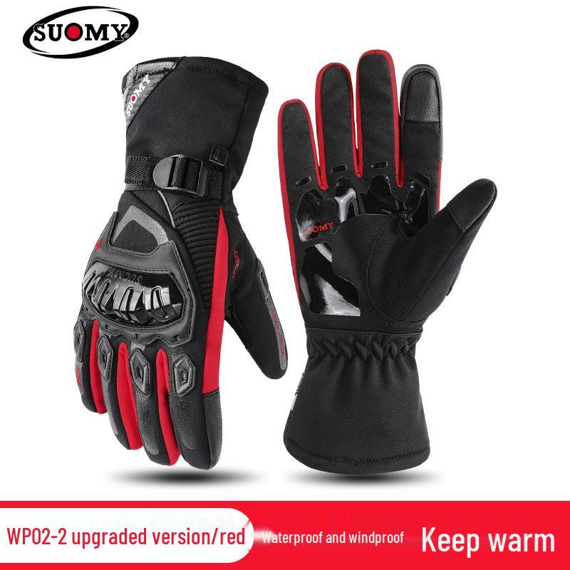Suomy Waterproof Winter Motorcycle Gloves - Windproof, Touchscreen Compatible, Protective for Men
