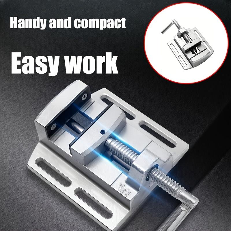 Lightweight Aluminum Alloy 6.35 Cm Flat Clamp Fixture Drill Presses Durable Metal Manual Horizontal Clamp with Spring Mechanism