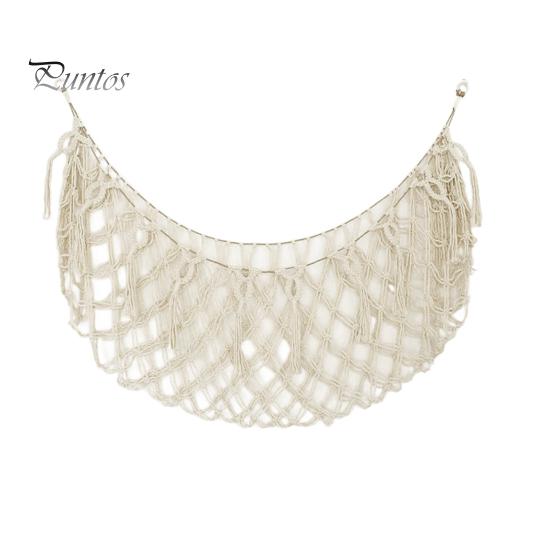 

Настенная сетчатая сумка для мягких игрушек, гамак, большая вместимость, кисточки, дизайн, простая установка, органайзер для плюшевых игрушек, сетка для подвешивания в углу бежевый