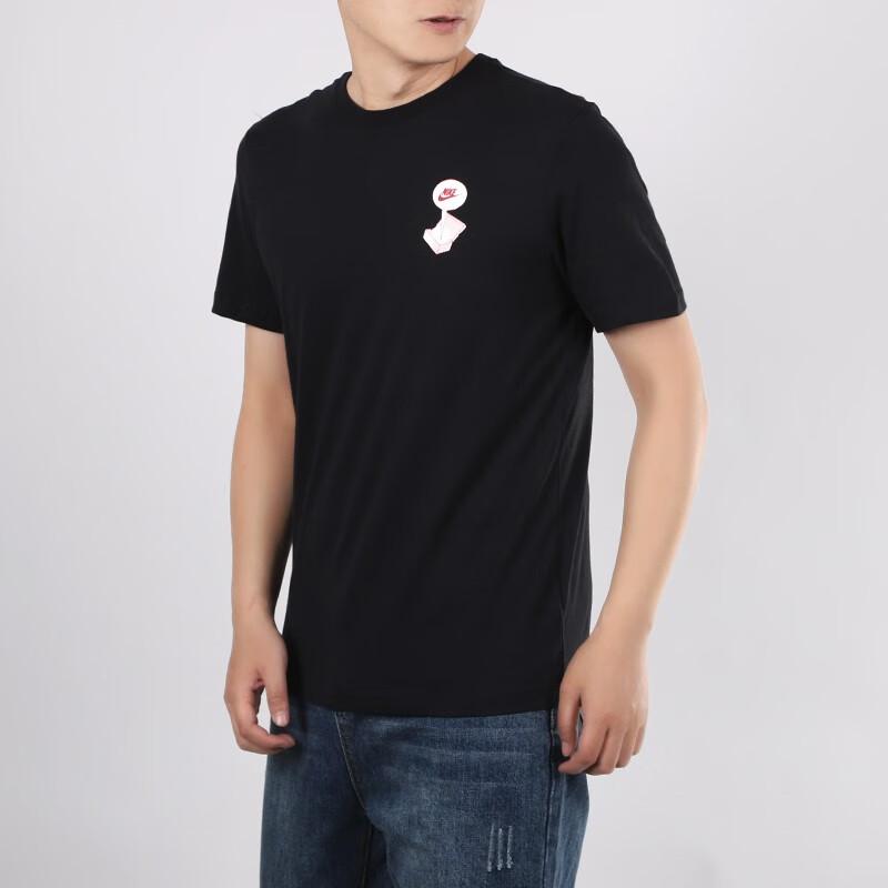 Nike NSW Alphabet Logo Shoebox Print Short Sleeve T-Shirt Men Tops Black CT6869-010