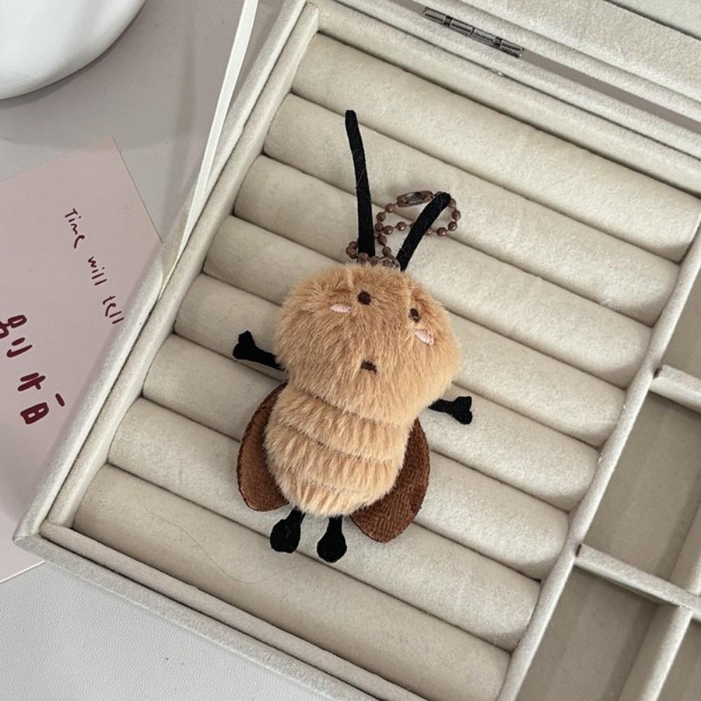 Stuffed Animal Backpack Pendant Cockroach Doll Keyring Creative Key Chain  Fun Gift Accessories