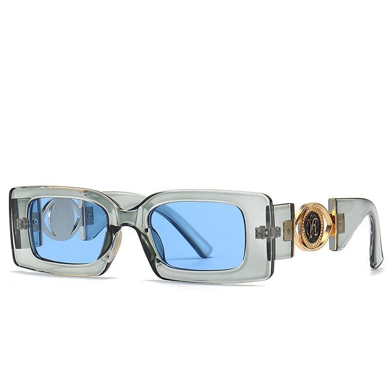 Lunettes De Soleil Rétro Carrées Strass - Monture Noire, UV400, Unisexe Homme Femme Vintage