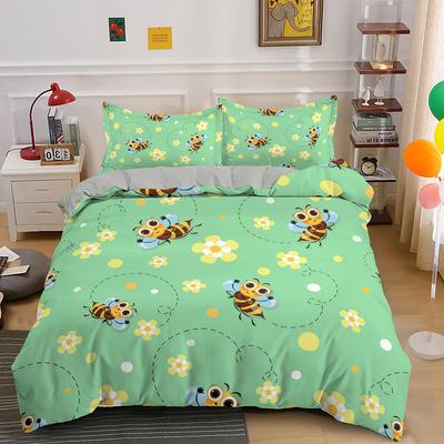 Set da letto a nido d'ape di ape Fauna selvatica volante Geometrico Floreale Copripiumino Singolo King Size Microfibra Esagono Alveare Copripiumino