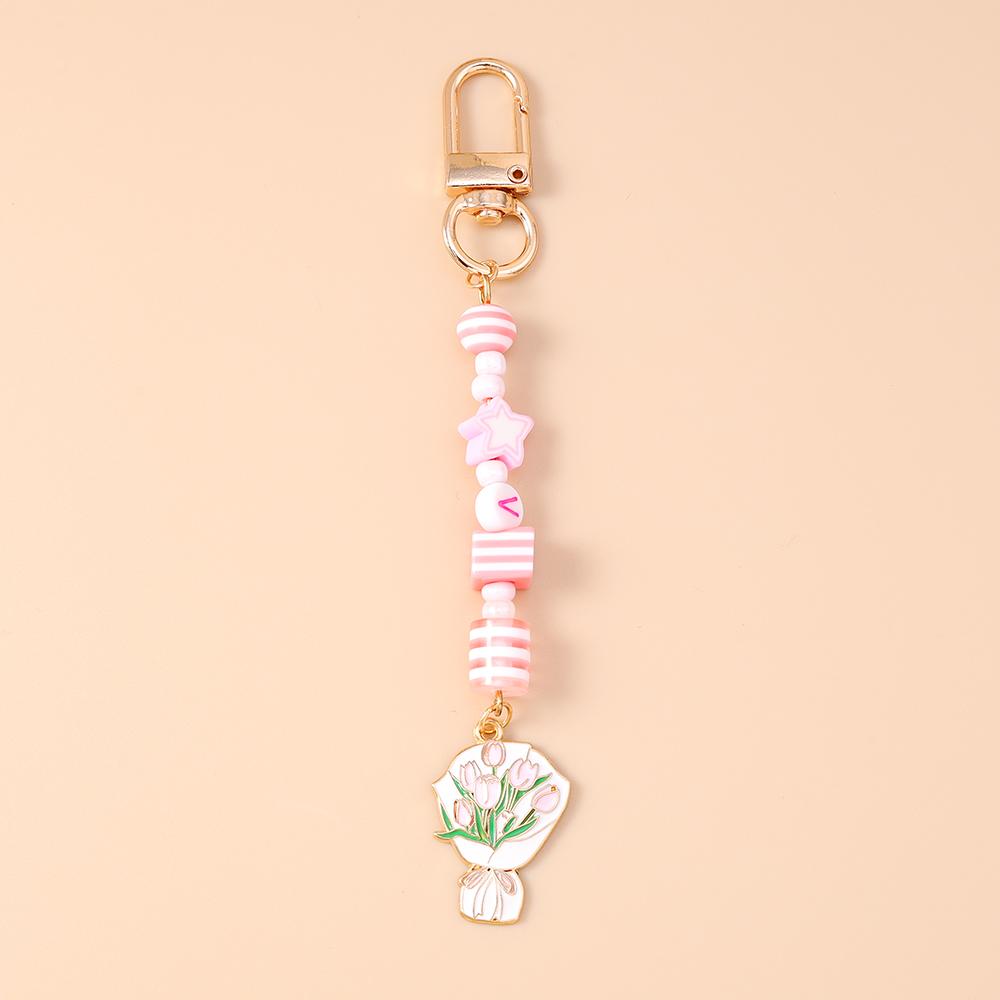 Hübscher Emaille-Blumen-Schlüsselanhänger für Damen und Mädchen, Schlüsselring-Anhänger zur Handtaschendekoration, Handgefertigter Schlüsselanhänger, Schmuck, Geschenke