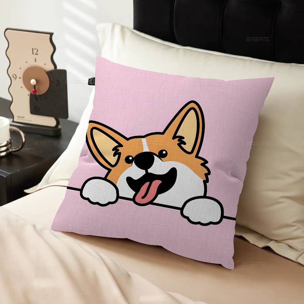 Lovely Welsh Corgi Cushion Cover Polyester Sofa Cushions Decorative Throw Pillows Home Decoration Pillowcover
