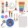 14Pcs Wooden Percussion Instruments Set Musical Instruments Interesting Interactive Games Hand Eye