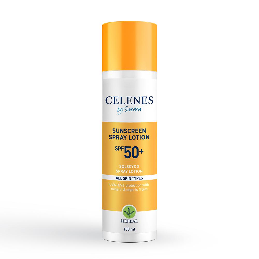 Солнцезащитный спрей-лосьон SPF 50+ Celenes 150 мл