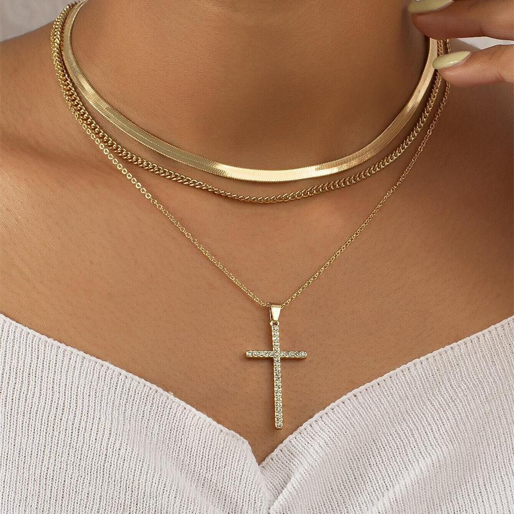 Vintage Silver-plate Geometric Exaggerated Artificial Pearl Chain Necklace For Women Female Fashion Boho Y2K Girl Jewelry Gift