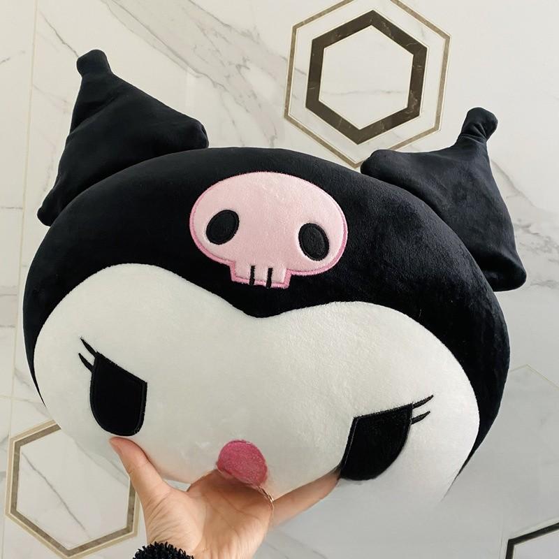 Cartoon Little Kuromi Pillow With Plush Cover For Children Bedroom Decor