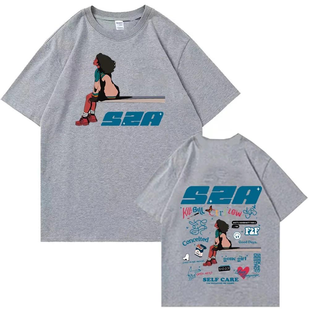 Sza Sos T-shirt Gender-Neutral Harajuku Fashion Hot O-collar Short-sleeved Street Shirt for Men and Women Fans Gift S-4XL 2025